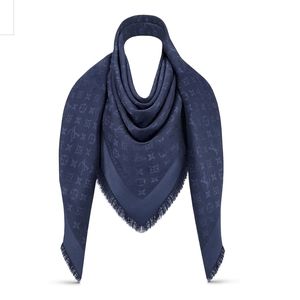 NIB NWOT Louis Vuitton Night Blue Monogram Shawl